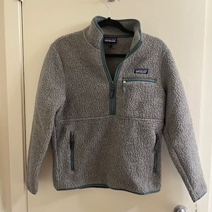 Patagonia Small Women's Gray Retro Pile Fleece Marsupial Pullover